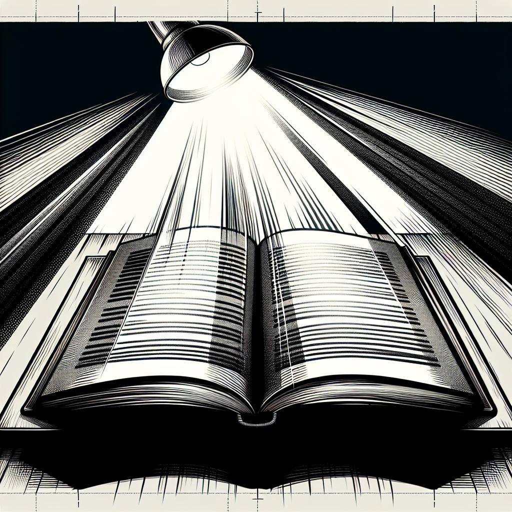 Close-up of an open book with dramatic lighting casting shadows across the pages, suggesting intimate storytelling and the focused intensity of short-form fiction